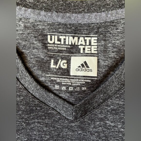 Adidas LA Kings Gray V-Neck Tee - Picture 3 of 3